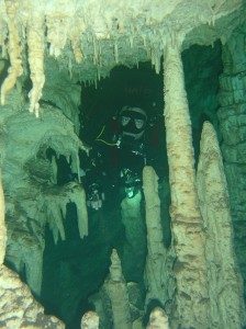 Howard with his Optima in Grand Cenote