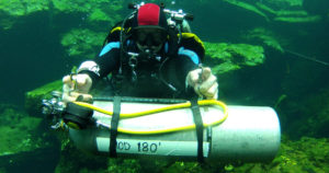 Underwater trimix training